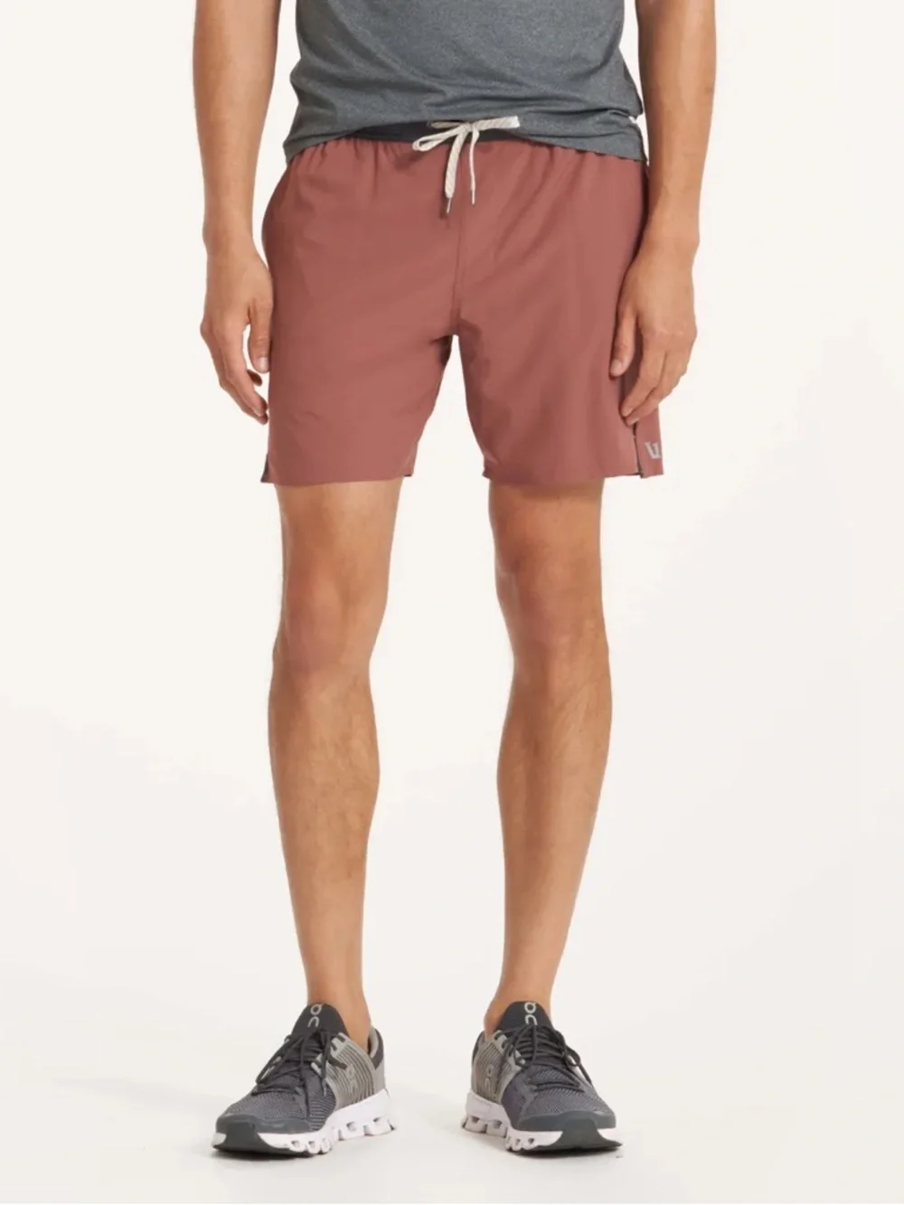 Vuori Trail Shorts Large Terracotta Brown Athletic Running Training Lined V341